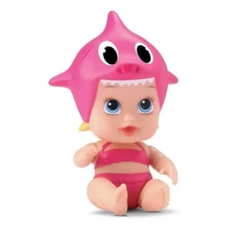 Boneca Little Dolls Tubarãozinho C/ Roupão Tubarão Divertoys