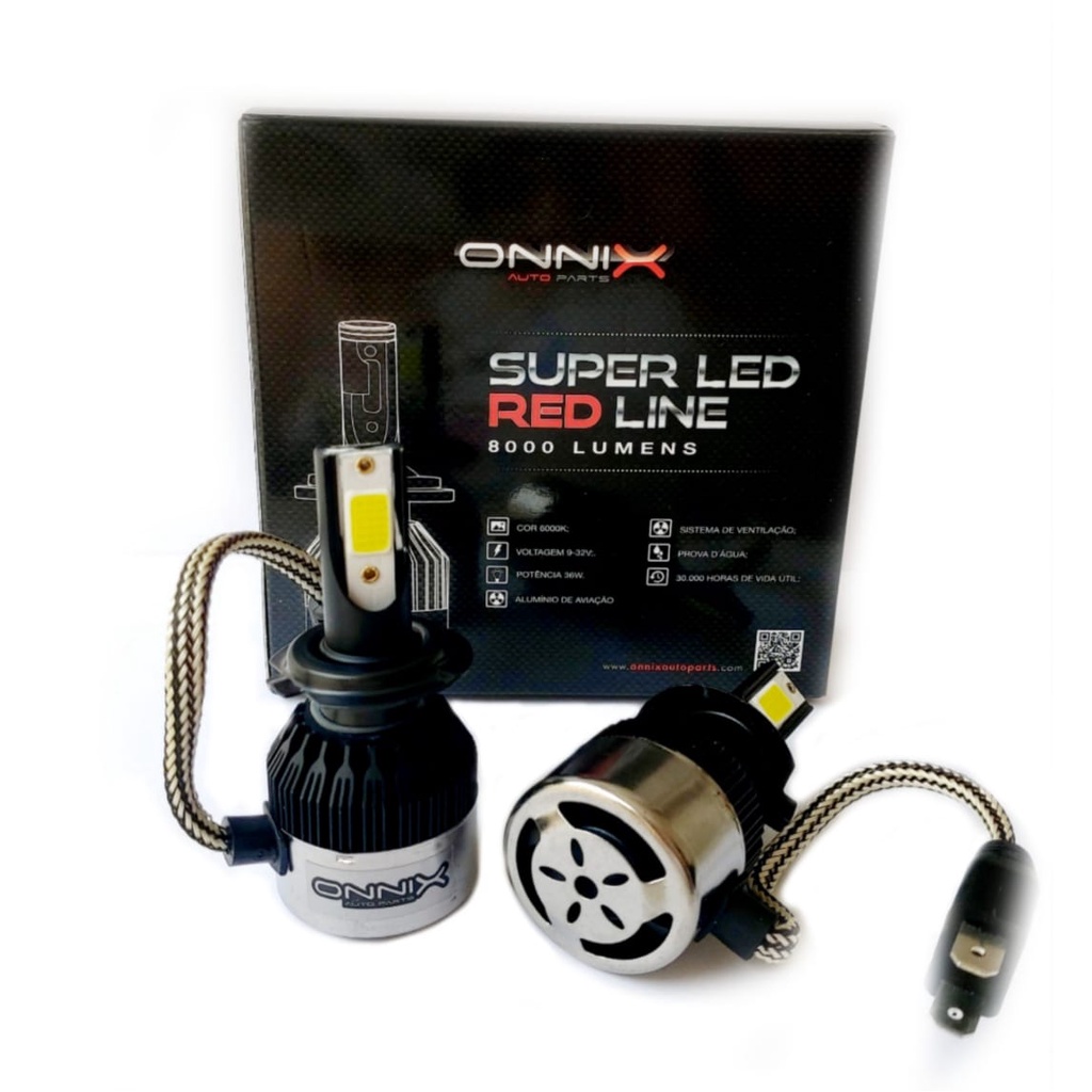 Kit Lampadas Super Led para Farol Alto / Baixo e Milha com 6000k e