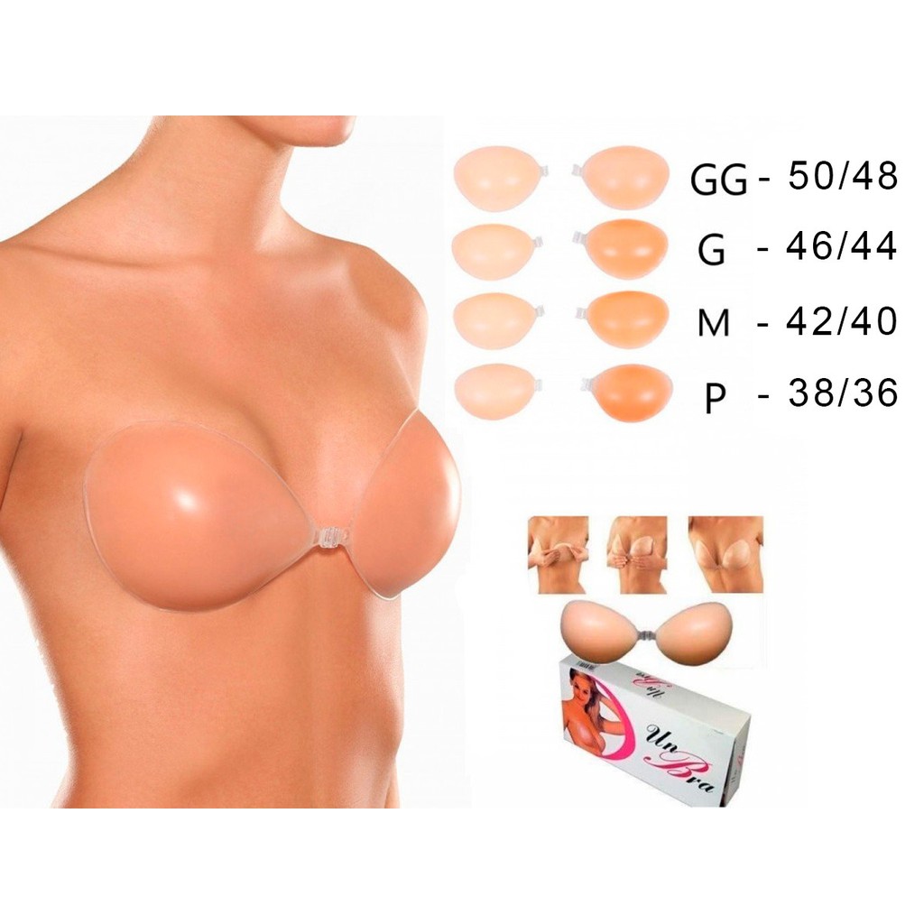 Sutiã Adesivo Silicone Invisível UnBra Aumenta E Levanta Seios ORIGINAL