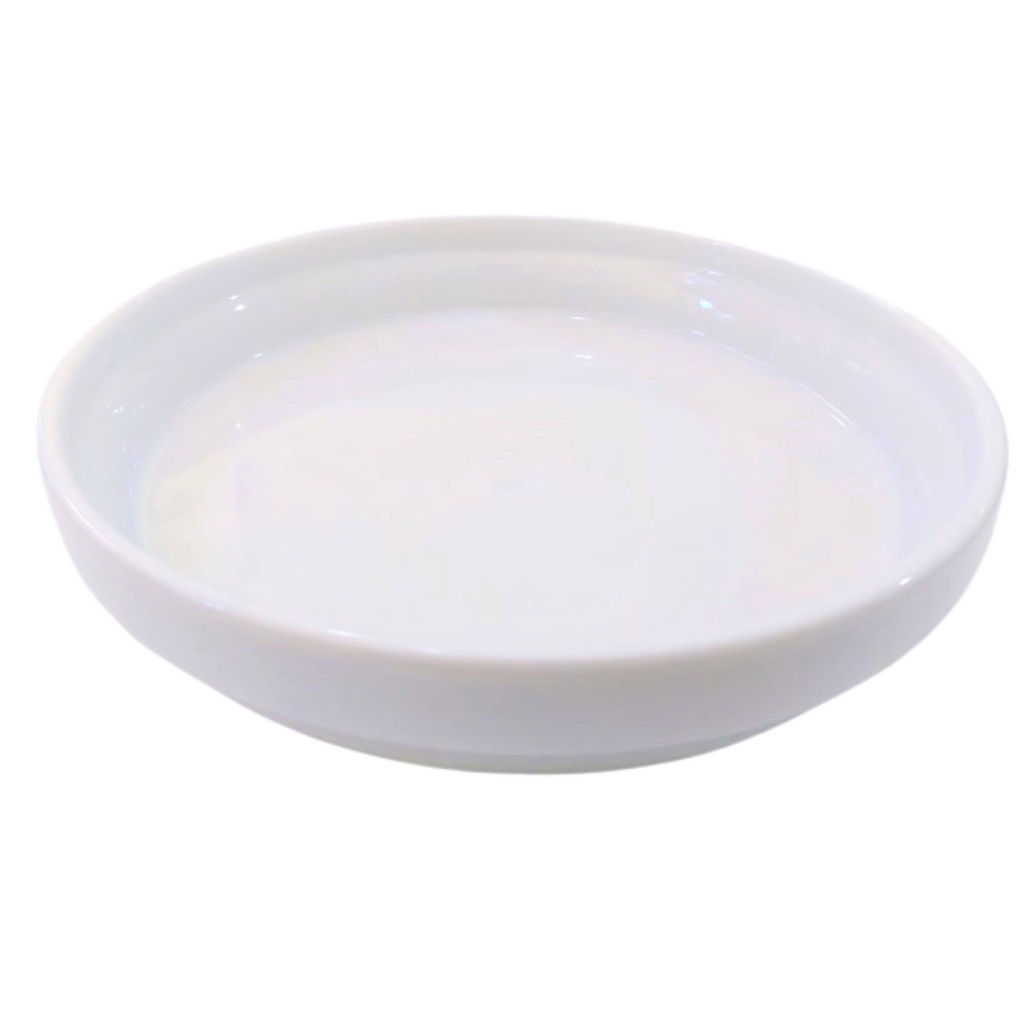 Bandeja Porcelana Branca Redonda Travessa Assadeira