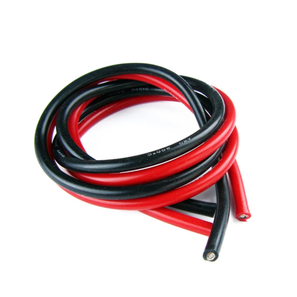 Cabos Elétricos De Silicone AWG Fio 14awg , 12awg , 10awg , 8awg , 6awg Preto/Vermelho