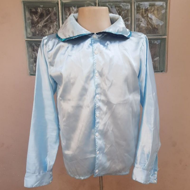 Fantasia Principe camisa azul manga butante usada | Shopee Brasil