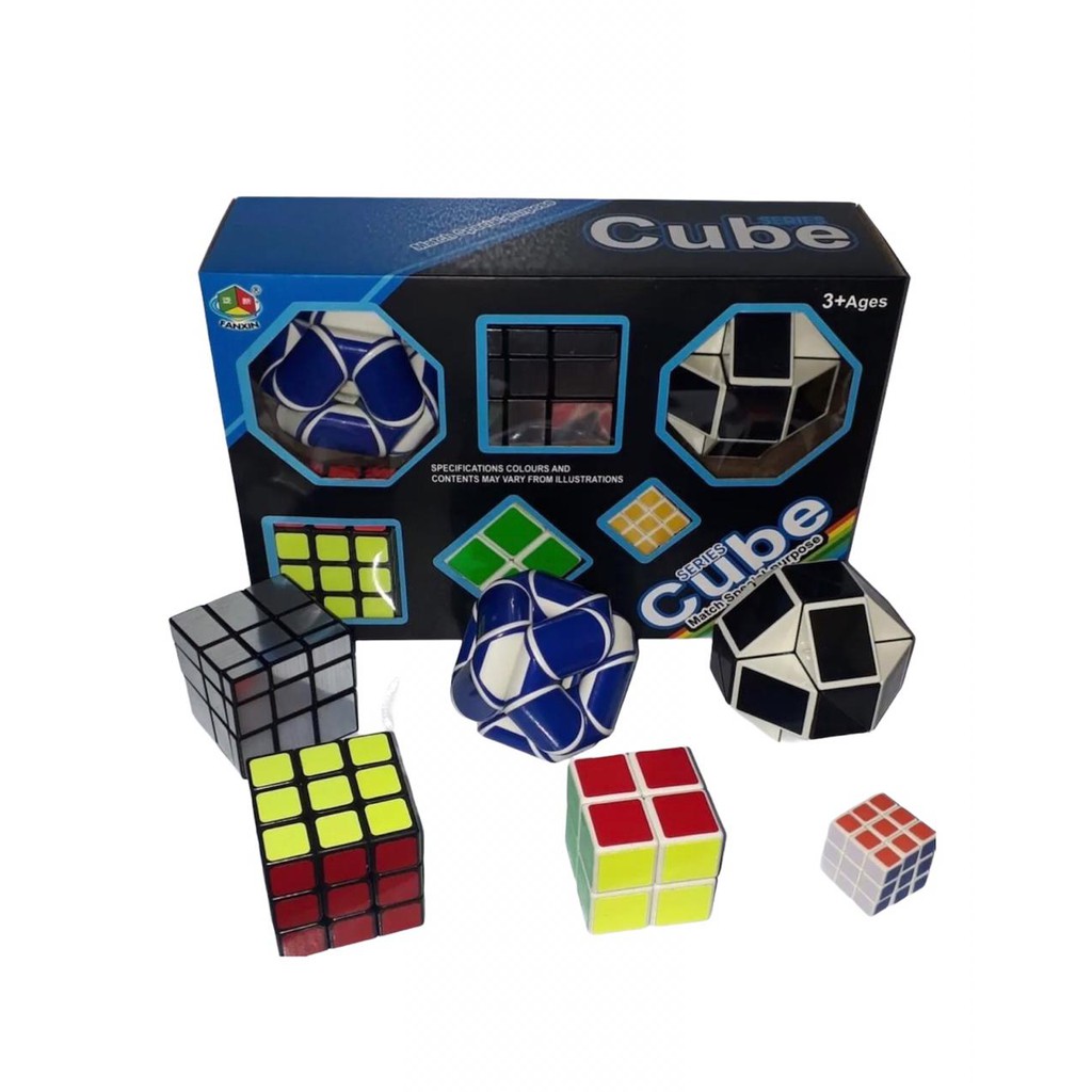 Kit 6 Cubo Mágico Clássico Original Colorido Prenda Atacado