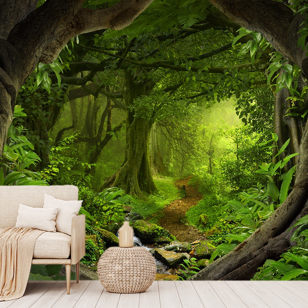 Papel de Parede Árvores Floresta Natureza Sala Painel - 079pc