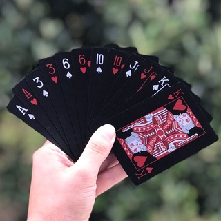 Baralho preto Baralho Black A Prova De Agua Jogo De Cartas Detalhes  Vermelho 54 Cartas Poker Mágica - Escorrega o Preço