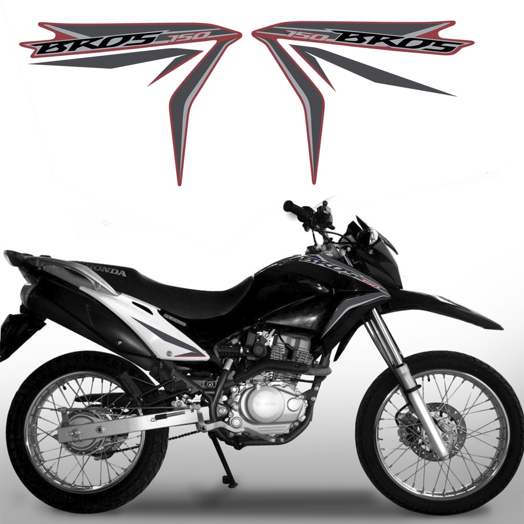 Adesivo Kit Faixa Moto Honda Original Bros 150 2013 2014 Adesivo ...