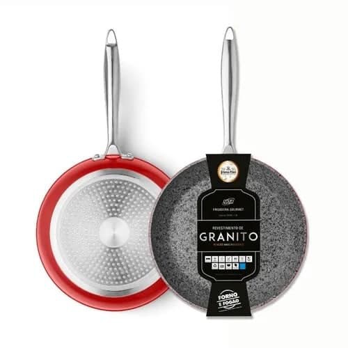 STONELINE Ceramic Tegame 24 cm Bordo Alto Padella Ceramica Induzione Antiaderente con Coperchio Dosaroma Rivestimento Ceramica con Vere Particelle di Pietra, Senza PFAS, Tutti i Piani Cottura e Forno