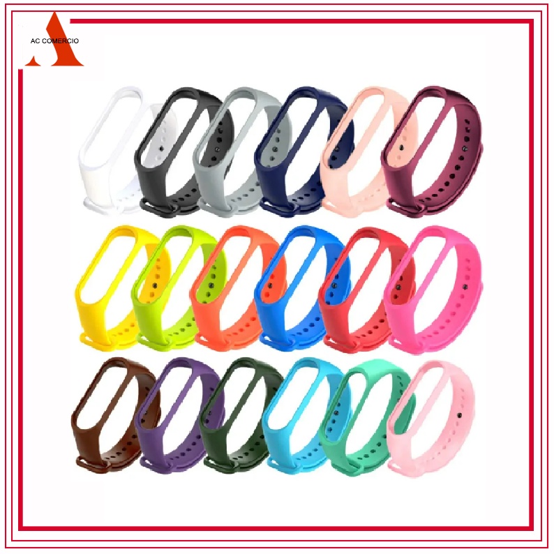 Pulseira de Silicone para Miband 5 e 6 Promocao Pulseira de Silicone