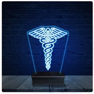 Luminária Led Acrilico Abajur - Medicina Médico Presente 01
