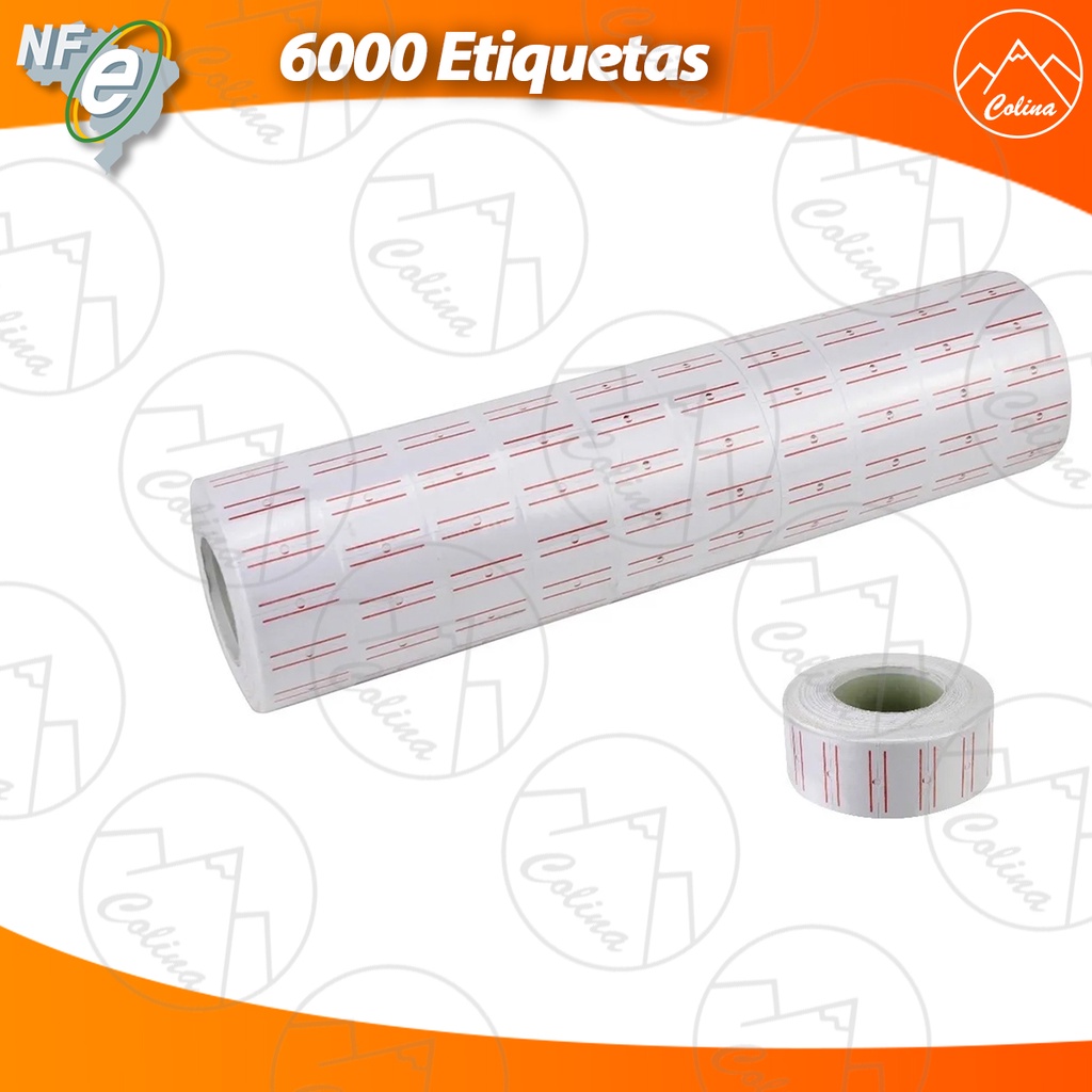 6000 etiquetas para produtos precificação 10 rolos