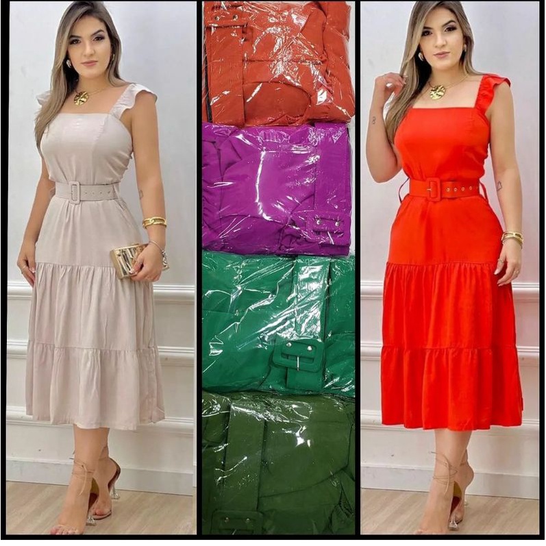 Tecido para hot sale vestido midi