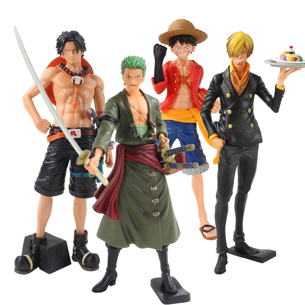 Conjunto de Bonecos One Piece: Luffy, Ace e Sanji - Aventuras Épicas d