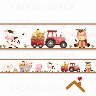 1 Faixa Adesiva de Parede Fazendinha - Quarto Bebê Infantil