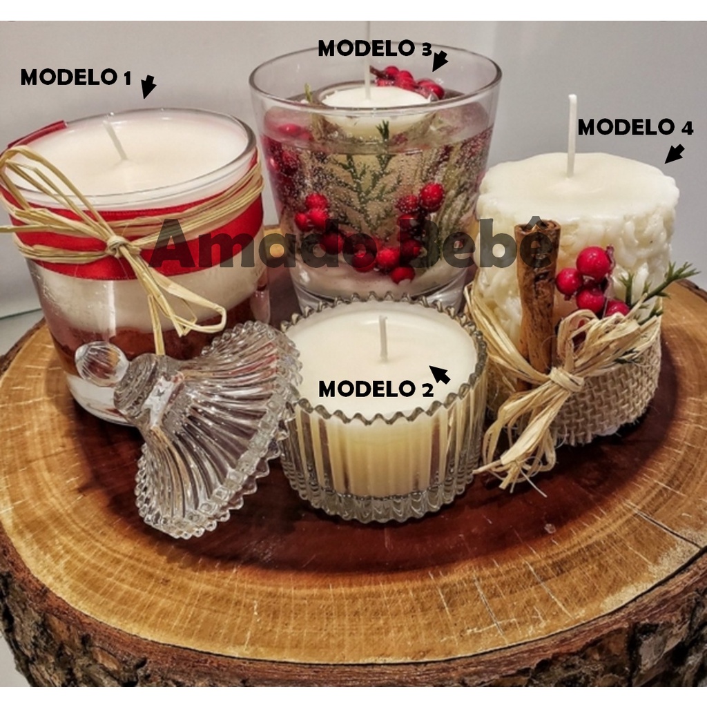 Velas decorativas de luxo para festas de Natal 04 modelos diferentes ...