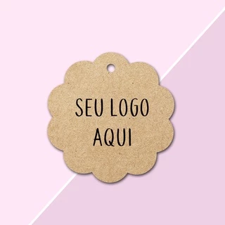 Tags Personalizada Tamanho 3,5x3,5cm Papel KRAFT ou OFFSET para embalagens presentes Lembrancinhas