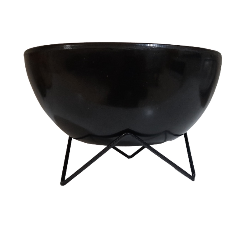 Vaso de Planta Bacia Polietileno com Suporte