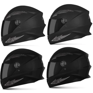 Capacete R8 New Liberty Four 4 Moto Fechado In Black Fumê Masculino Feminino Promoção Lançamento