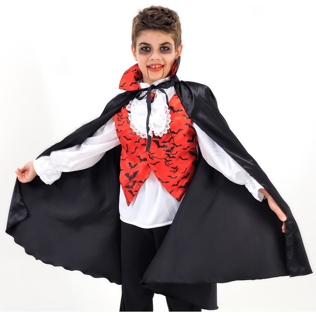 Fantasia infantil halloween vampiro Dracula luxo com capa