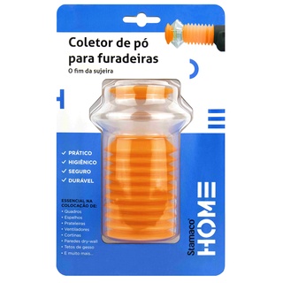 Coletor De Pó Poeira Para Furadeira Acessório Tipo Sanfona Stamaco Home Laranja
