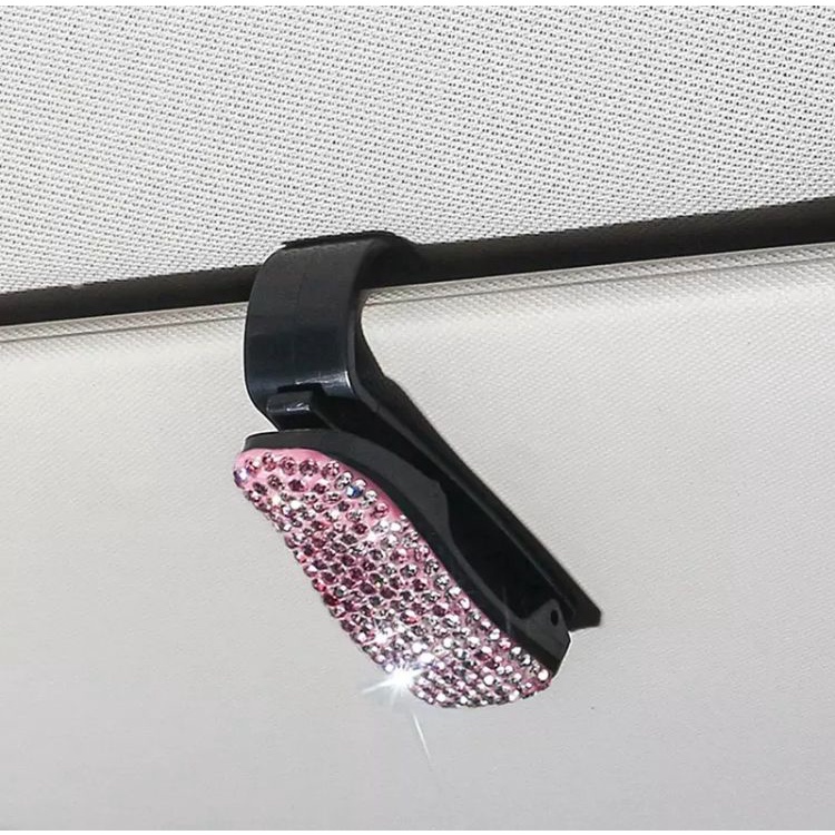 Suporte Porta Oculos Viseira Clips Teto Carro Cartao Strass | Shopee Brasil