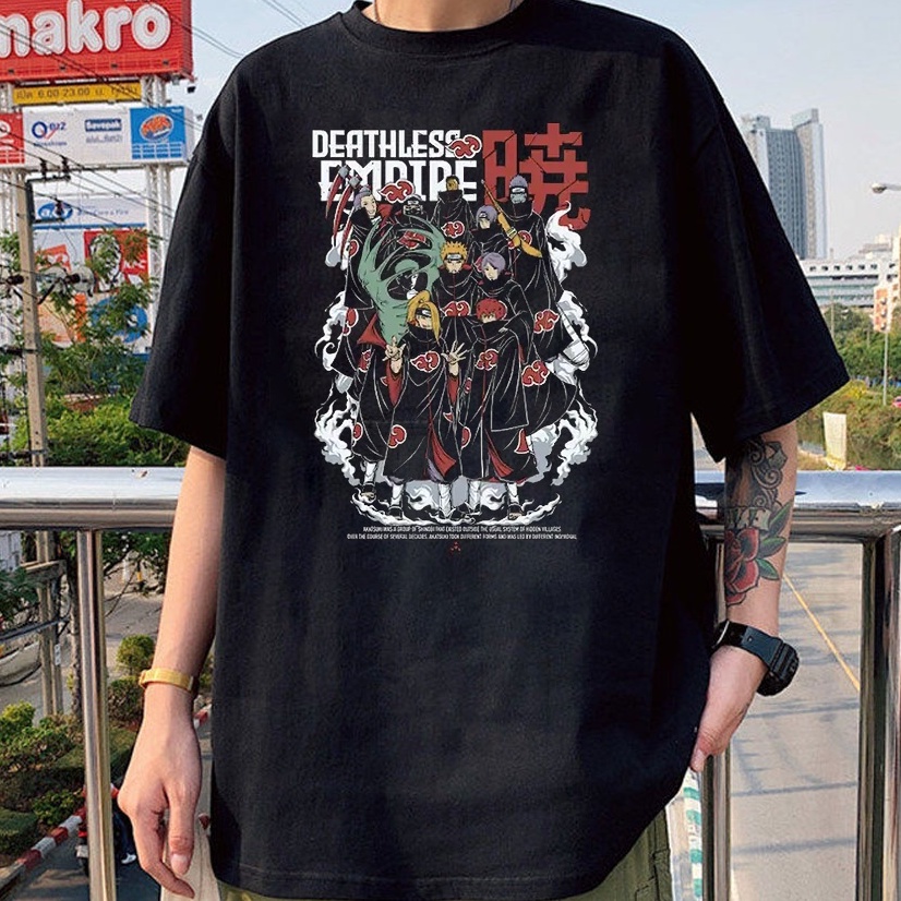 Anime Japonês Akatsuki Nuvem Símbolos dos homens Imprimir Camiseta