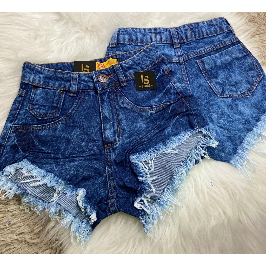 Calça Jeans De Cintura Alta Na Moda Shorts Jeans Curtos Para Mulheres em  Promoção é no Buscapé