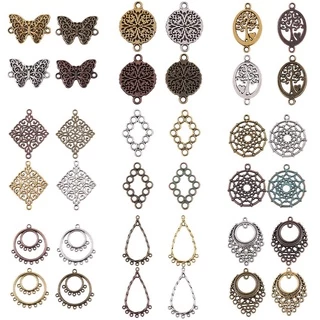 ZhuBI 20 Pcs Liga Pingentes Brinco Charme Oco Jóias Fazendo Descobertas Encantos Diy Colar Feitos À Mão Acessórios De Moda Para Pulseira Anel Conjunto Kit