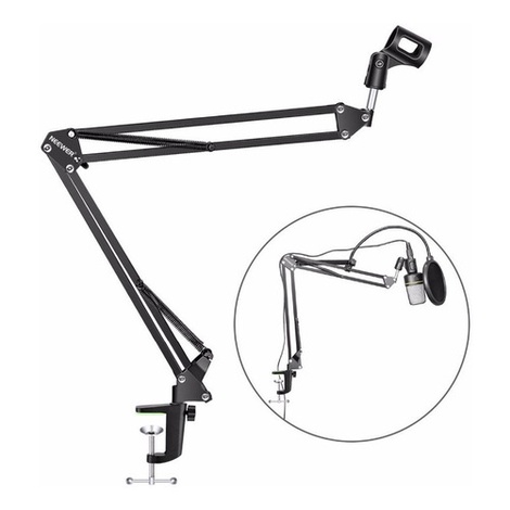 Braço Suporte Profissional Articulado Mesa Microfone Nb-35