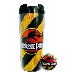 Copo Térmico Jurassic Park Personalizado + Botton