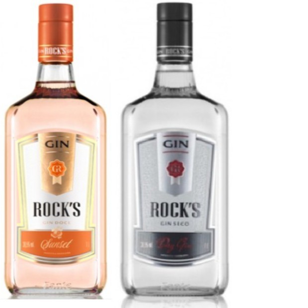 Kit Gin Rock's Seco e Sunset 1000ml cada | Shopee Brasil
