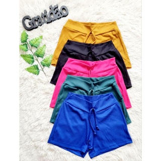 kit Com 5 Shorts Feminino | Básico | Cintura Alta | Malha Para Dia Dia | P ao GG