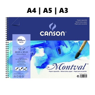 Bloco de Papel Aquarela Montval Canson 300g 12 Folhas A4/A5/A3