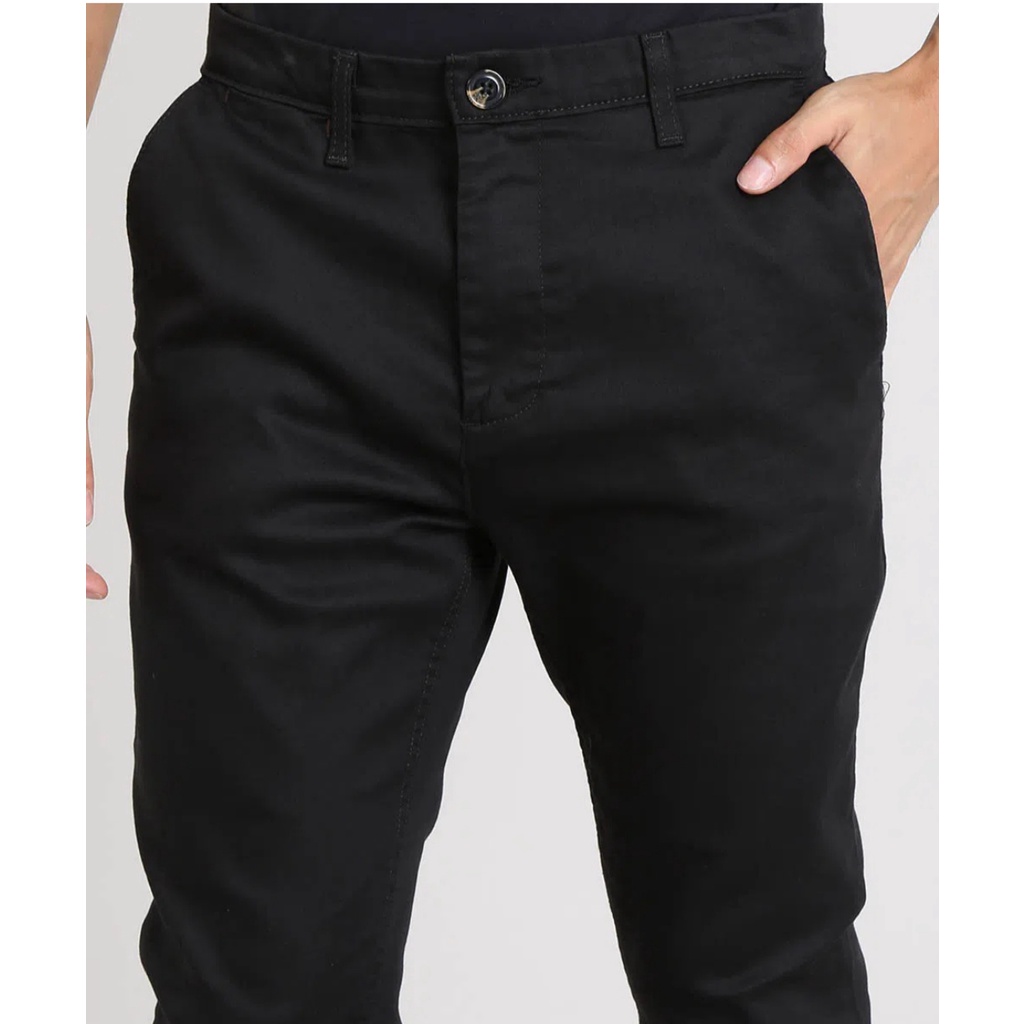 Calça preta best sale masculina sarja