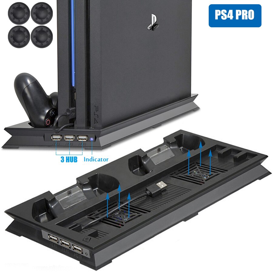 PS4 Pro Console Suporte Vertical 2 Carregador De 2 Ventilador De Resfriamento Para Sony Playstation 4 Cooler PS 4 Acessorio Shopee Brasil