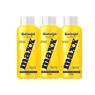 Kit C/3 Talco Antisséptico Maxx Protect 140g Brotoejol