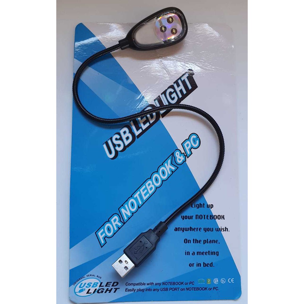 Luz 3 LED USB para notebook e PC cor PRETO | Shopee Brasil