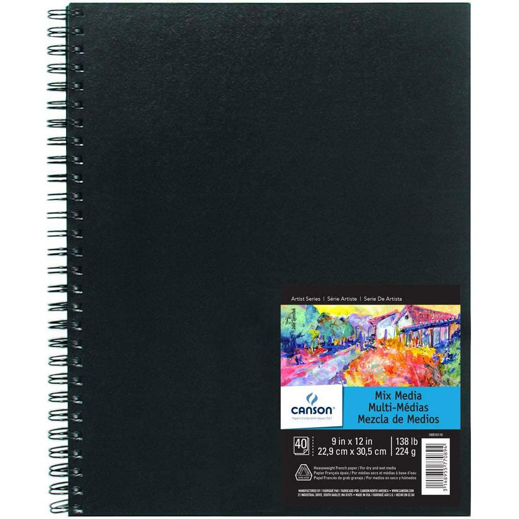Sketchbook Art Book Mix Media 224 g/m² 22,9 x 30,5 cm com 40 Folhas