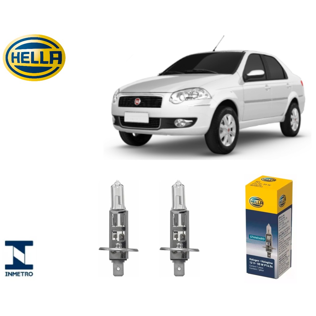 Lampada Farol Baixo Fiat Siena 2009 A 2012 Hella Par