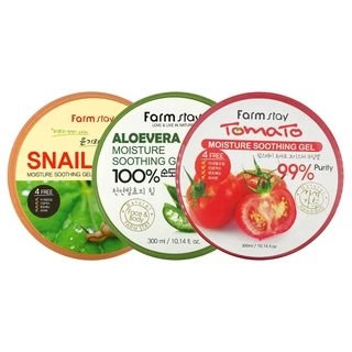 farmstay moisture soothing gel 3types em Oferta na Shopee