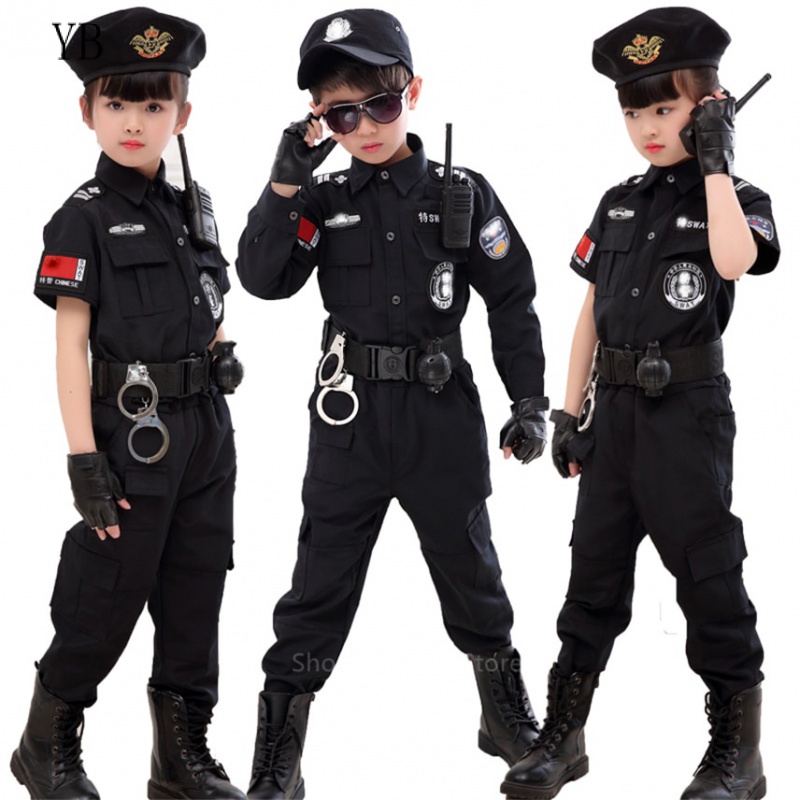 Conjunto Fantasia Infantil Policial em Poliéster + Brinde