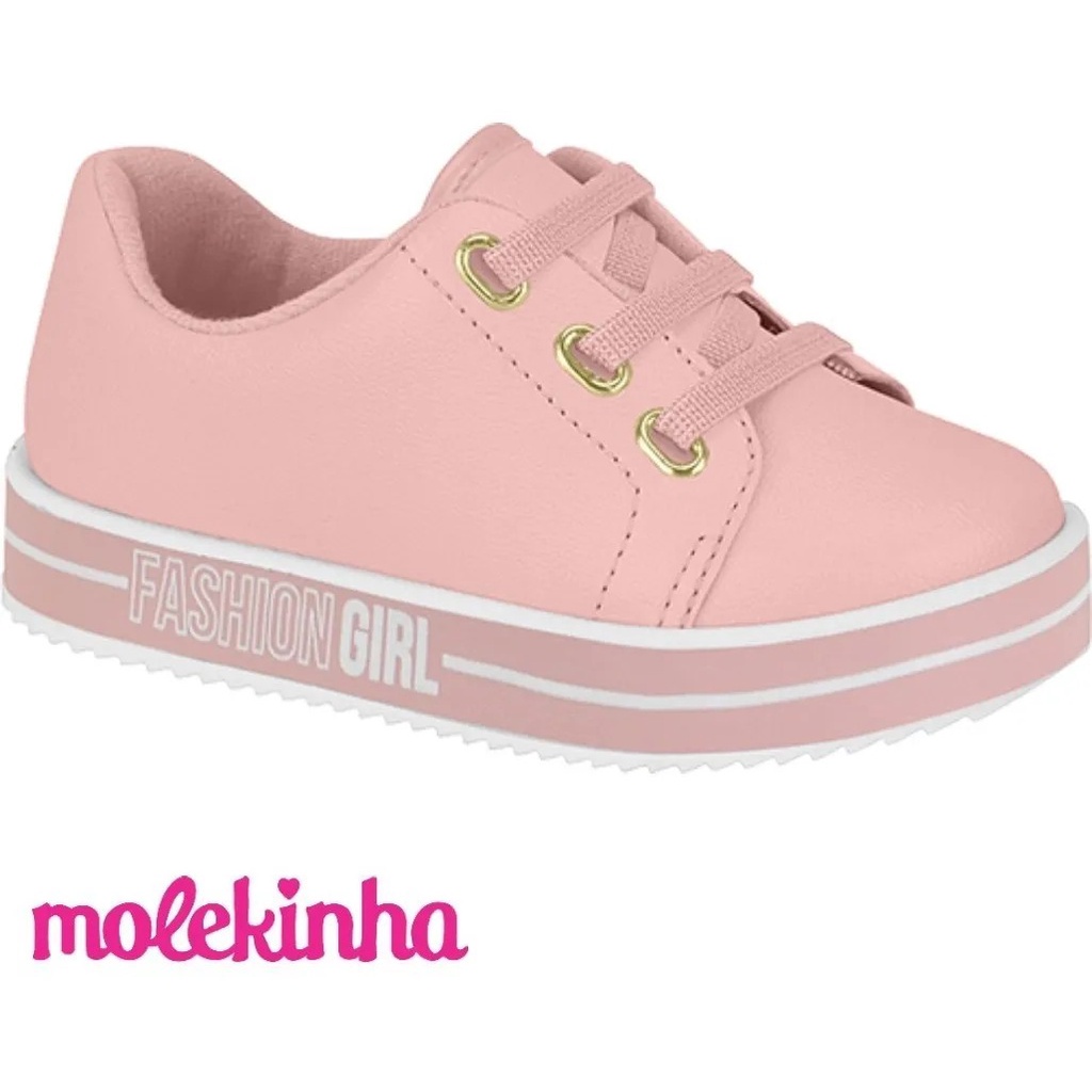 Tenis molekinha 2024 infantil rosa