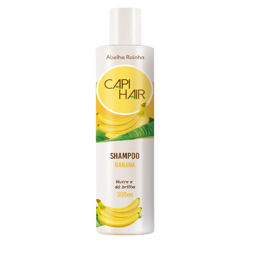 Shampoo Nutritivo de Banana Capi Hair Abelha Rainha 300ml Shopee Brasil