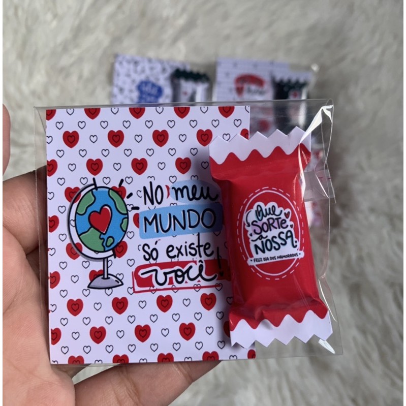 Dia dos Namorados - Cartão Personalizado com Bis ou Balinha