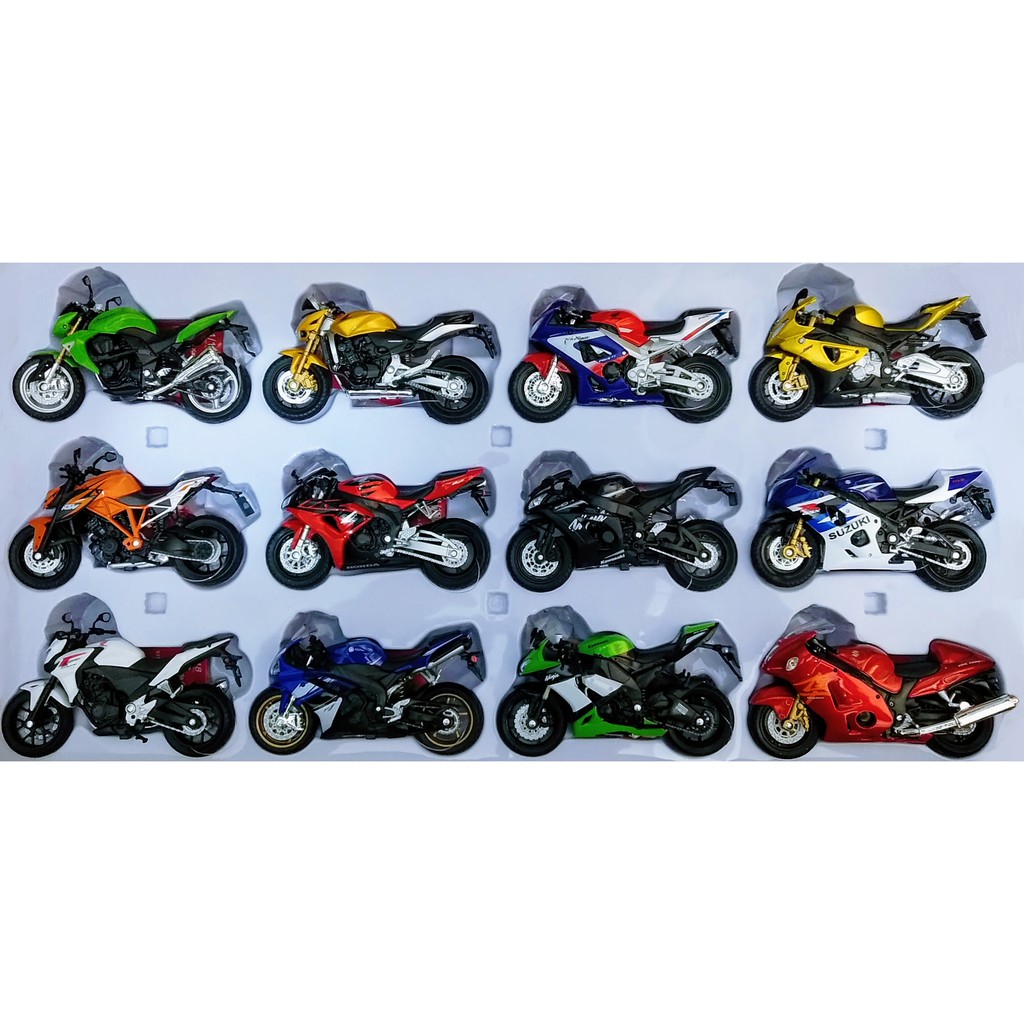 Miniatura Moto Esportiva Escala 1/18 - Motoland Acessorios Esportivos