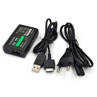 Fonte Carregador Bivolt + Cabo Usb Para Ps Vita Fat linha 1000 c/ Nota Fiscal