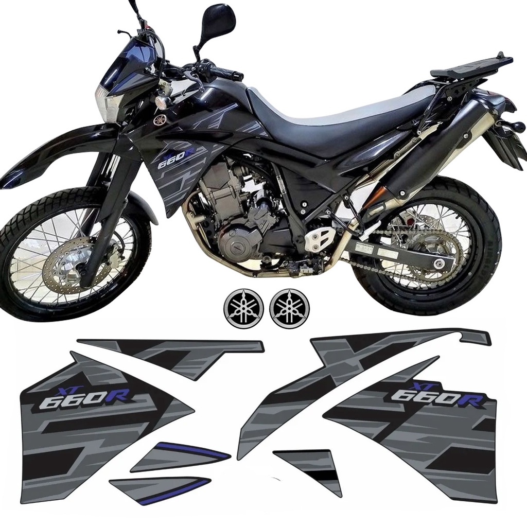 Adesivo Moto Trilha Yamaha Xtz 125 Caveira Azul 0,20mm 070