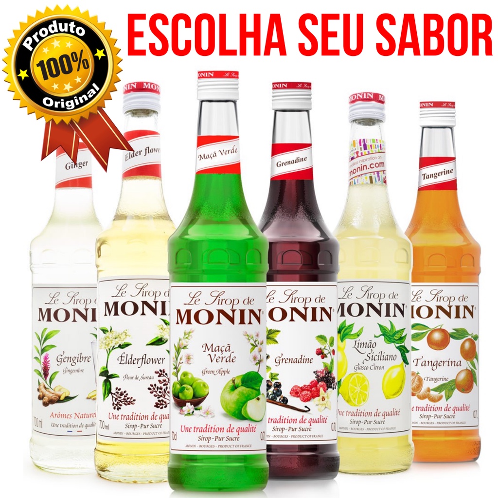 Xarope Monin 700ml Escolha seu Sabor - Vários Sabores