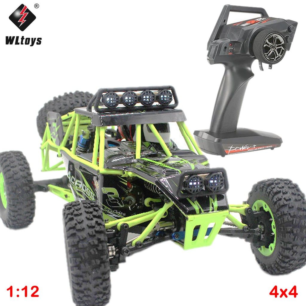 Carrinho de Controle Remoto 12428 Wltoys Off-road 4x4 C/Led Rock