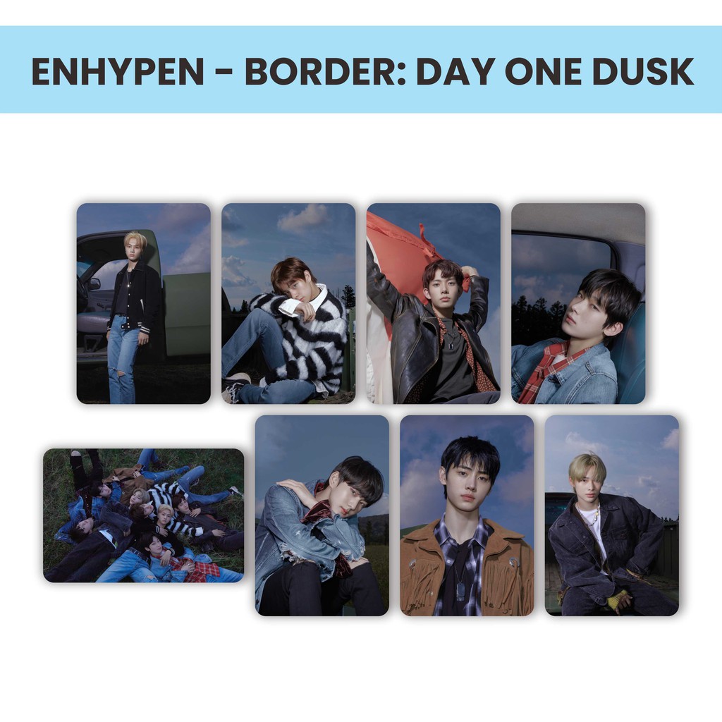 Kpop ENHYPEN Border Fotocard: Day One Dusk (TTD ALL MEMBER) | Shopee Brasil