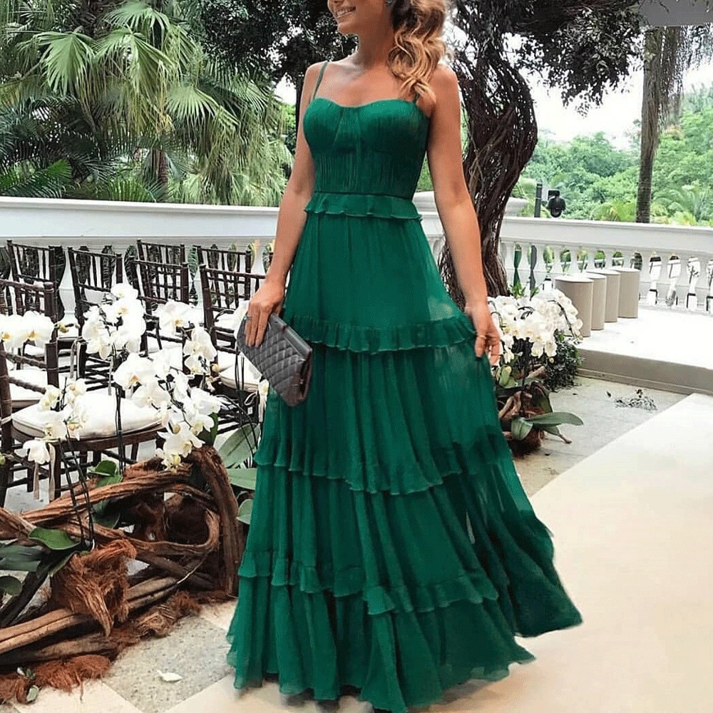 Promessa De Festa Feminina Dama De Honra Lantejoulas De Casamento Sem Alças  Oferta De Vestido Longo Manga Maxi De Noiva